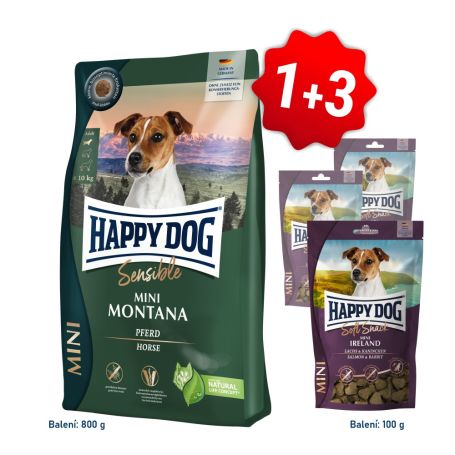 Akcia Mini Montana 800g + 3x Soft Snack Mini Ireland 100g SK 
