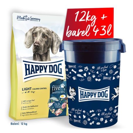 AKCE Light Calorie Control 12kg + barel na krmivo, velký