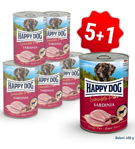 AKCIA Konzerva Sensible pure Sardinia - kozie 400 g 5+1 