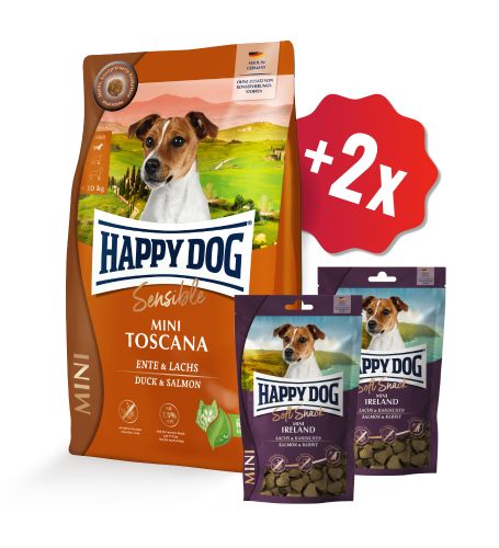 AKCIA Mini Toscana 4 kg + 2 x Soft Snack 100 g (SK)
