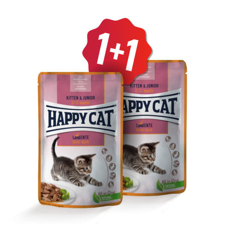 AKCE Kapsička Kitten & Junior Land-Ente 85g (1+1) (SK)