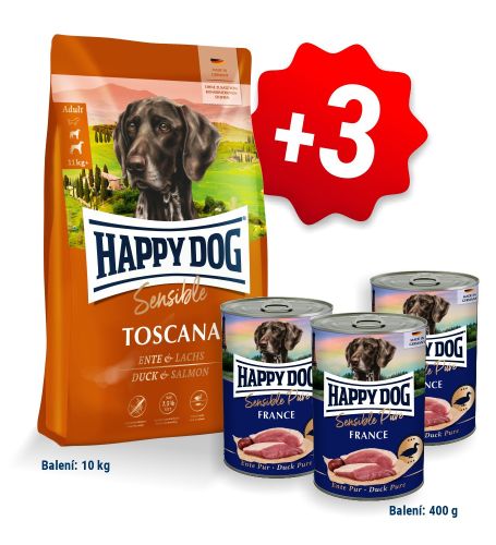 AKCE HD Sensible Toscana 12,5kg + 3x konzerva Ente Pur (France)  400g 