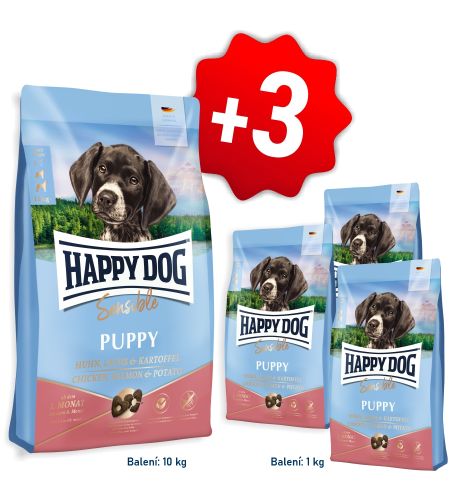 AKCIA Sensible Puppy Chicken, Salmon & Potato 10 kg + 3 kg