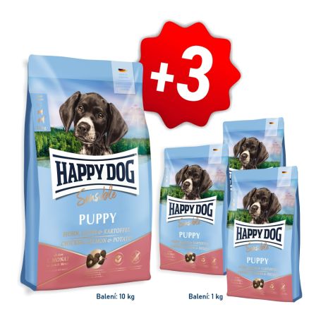 AKCIA Sensible Puppy Chicken, Salmon & Potato 10 kg + 3 kg