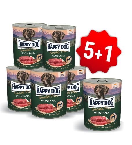 AKCE Konzerva Sensible Pure Montana - koňská 800 g 5+1