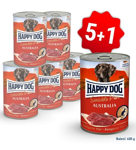 AKCIA Konzerva Sensible pure Australia - klokanie 400 g 5+1