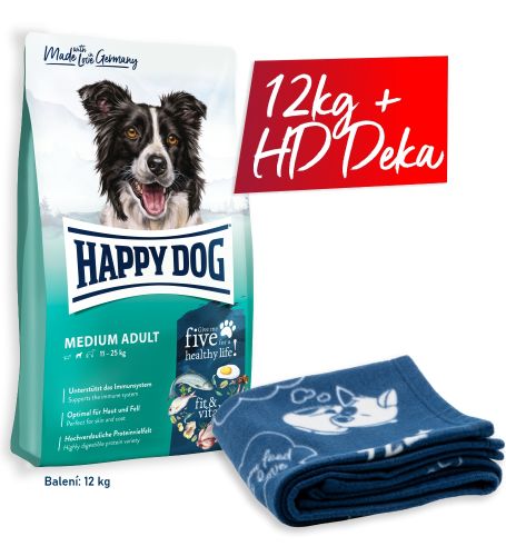 AKCE Fit & Vital Medium Adult 12kg + HD Deka