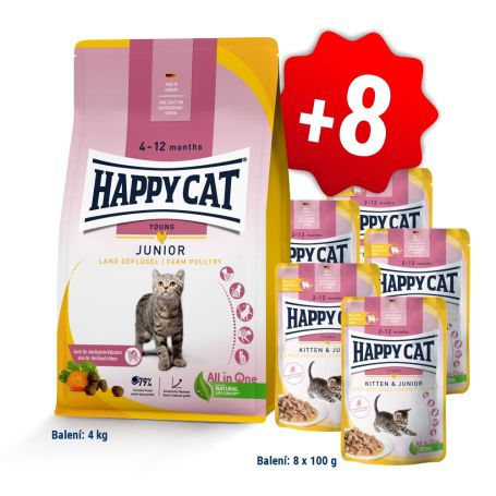 AKCIA Junior Land Ente 4 kg + 8 kapsiček