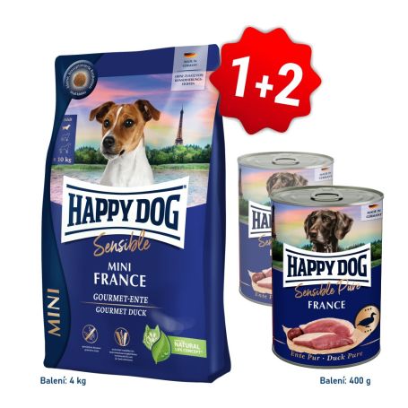 Akcia Mini France 4kg  + 2x konzerva Ente Pur 400g  SK