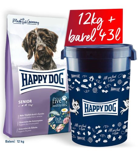 AKCE Senior 12kg + barel na krmivo, velký