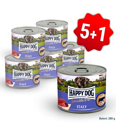 AKCIA Konzerva Sensible pure Italy - byvolie 200 g 5+1