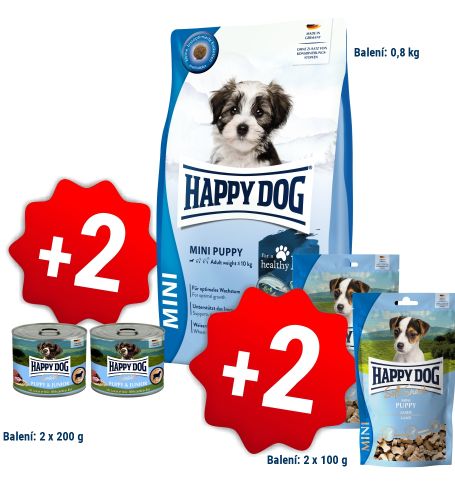 AKCIA fit & vital Mini Puppy 800 g + 2 konzervy 200g a 2x pamlsek