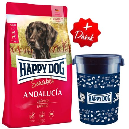 Akce Sensible Andalucía 11 kg + Barel na krmivo Happy Dog velký 43 l