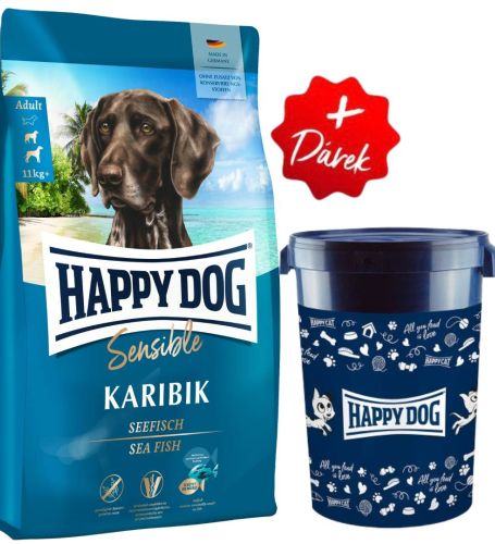 Akce Sensible Karibik 11 kg + Barel na krmivo Happy Dog velký 43 l