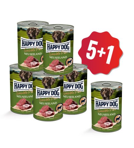 AKCIA Konzerva Sensible pure Neuseeland - jahňacie 400 g 5+1 