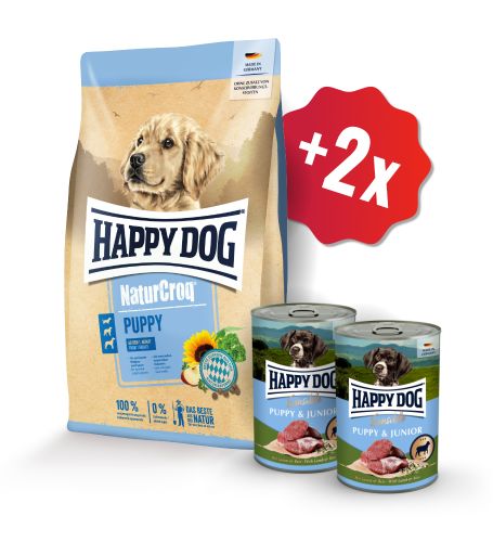 AKCE NaturCroq Puppy 15 kg + 2x Puppy Lamm 400 g 