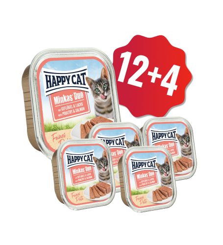 AKCIA HC Minkas Duo Paté Hydina & Losos 100g 12+4 SK