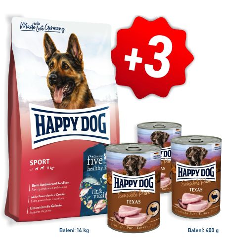 AKCIA Fit & Vital Sport 14 kg + 3x konzerva Sensible Pure Texas - morčacie 400 g (SK)