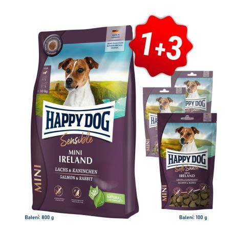 Akce Mini Ireland 800g + 3x Soft Snack Mini Ireland 100g 