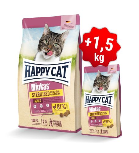 AKCE Minkas Sterilised Geflügel 10 kg + 1,5 kg