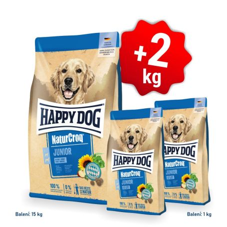 AKCE NaturCroq Junior 15 kg + 2 kg 