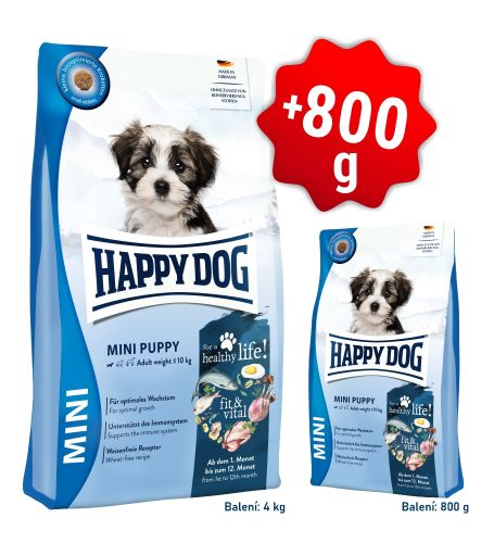 AKCIA Fit & Vital Mini Puppy 4 kg + 800g (SK)
