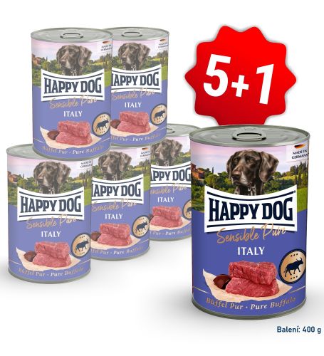 AKCIA Konzerva Sensible pure Italy - byvolie 400 g 5+1
