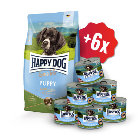 AKCE Puppy Lamb & Rice 10 kg + 6x Puppy Lamm 200 g (SK) 