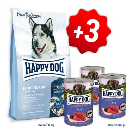 AKCIA Fit & Vital Sport Nordic 14 kg + 3x konzerva Sensible Pure Italy -  byvolie 400 g (SK)