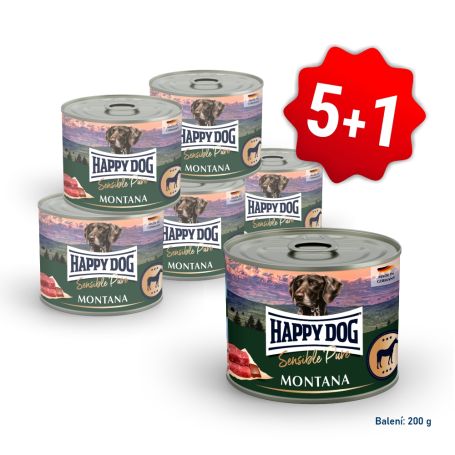 AKCIA Konzerva Sensible pure Montana - konská 200 g 5+1 